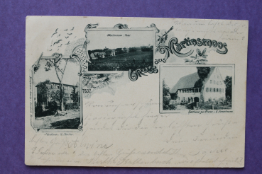 Ansichtskarte AK Gruss aus Martinsmoos 1902 Mehrbildkarte Gasthaus zur Krone